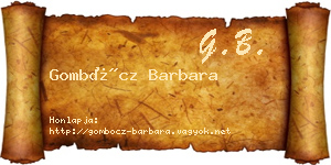 Gombócz Barbara névjegykártya